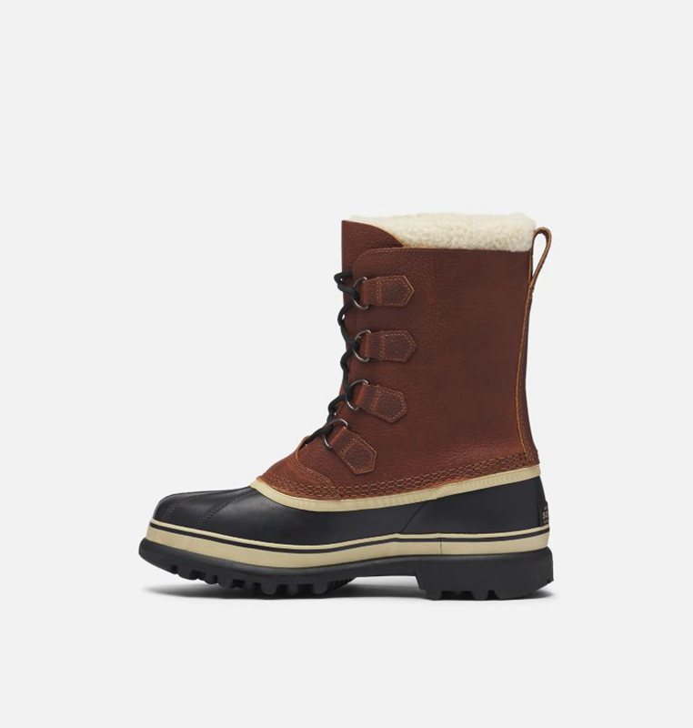 Sorel Caribou™ Wool - Mens Snow Boots Dark Brown - 832504XMU